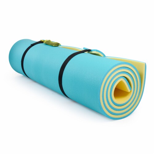 Comfy Floats 12' x 5' No Inflate UV-Resistant Water Pad Pool Lake Float, Yellow Perspective: front