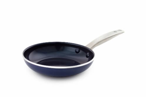 Blue Diamond Open Frypan - Blue Perspective: front