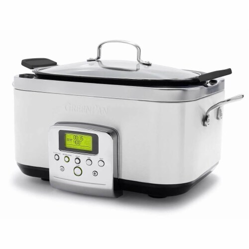 GreenPan CC005108001 6-Qt. Ceramic Nonstick Slow Cooker - White, 1