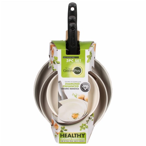 GreenPan Rio Frying Pan Set Healthy Ceramic Non Stick - Black Perspective: front