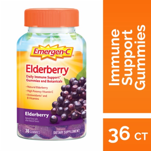 Emergen-C Elderberry Vitamin Gummies Perspective: front