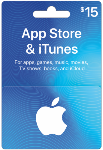 App Store & iTunes $15 Card Perspective: front