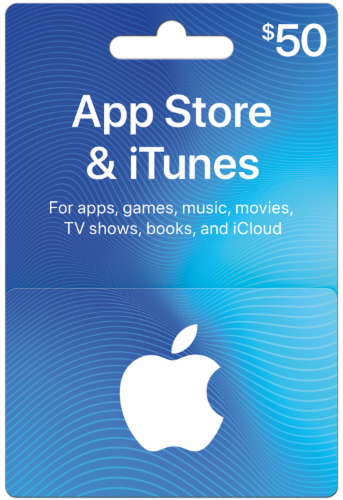 App Store & iTunes $50 Card Perspective: front