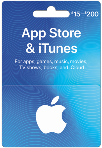 App Store & iTunes $15-200 Card Perspective: front