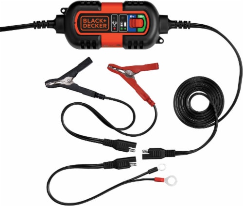 BLACK + DECKER Battery Maintainer and Trickle Charger - Black/Orange, 1 ct  - Fred Meyer