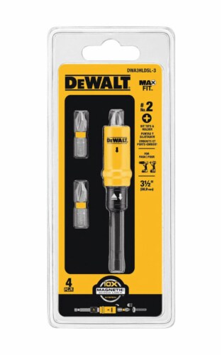 DeWalt MAXFIT Phillips #2 Screw Lock Bit and Holder Set S2 Tool Steel 4 pc.  - Total Qty: 3;, Case of: 3 - Kroger