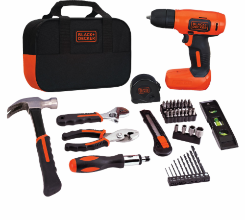 Black + Decker Black & Orange 8V Wireless Drill