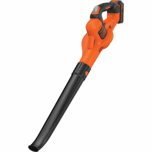 BLACK + DECKER Powerboost 20-Volt Max Lithium Cordless Sweeper - Black/Orange Perspective: front