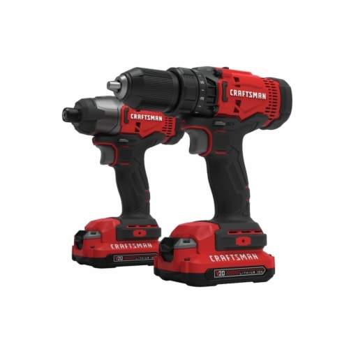 Craftsman V20 MAX 20 volt Cordless Brushed 2 tool Drill Driver and Impact Driver Combo Kit Count of 1 Fry s Food Stores