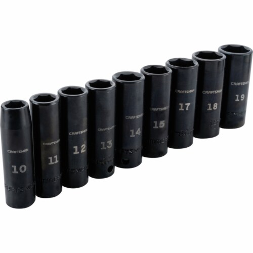 Craftsman 3 8 in. drive Metric 6 Point Deep Socket Set Deep Impact