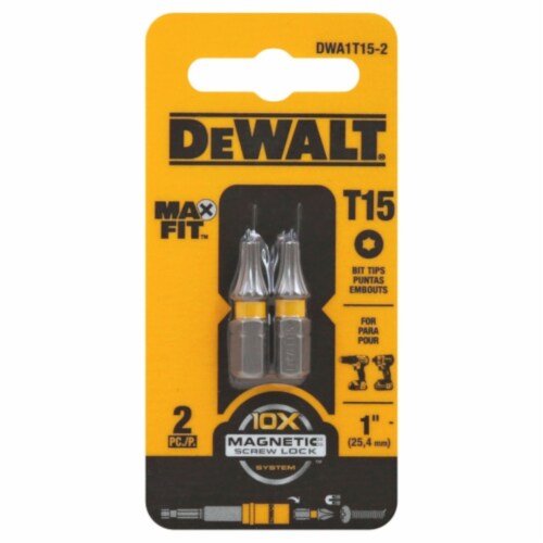 Dewalt Maxfit Torx T15 X 1 In L Insert Bit S2 Tool Steel 2 Pc. 