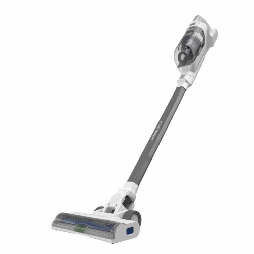 BLACK+DECKER POWERSERIES+ 16V MAX Cordless Stick Vacuum, Multi-Surface, White (BHFEA420J) Perspective: front