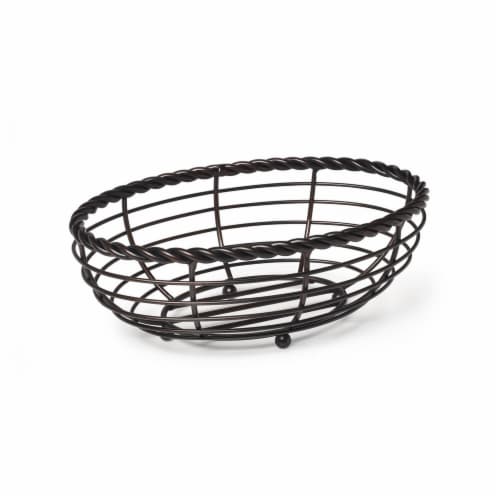 Mikasa Gourmet Basics Rope Oval Bread Basket Perspective: front