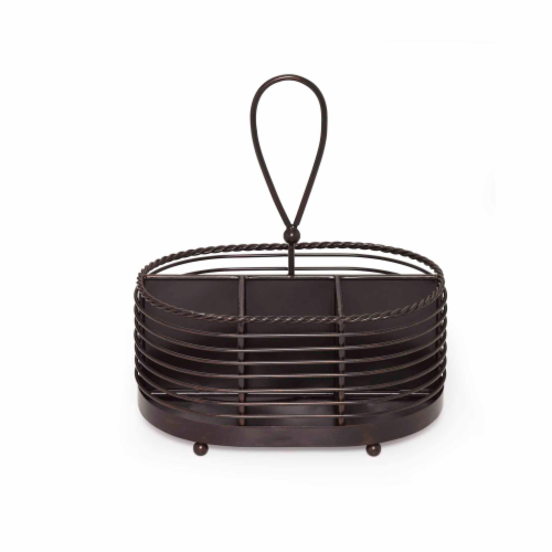Mikasa Gourmet Basics Rope Napkin and Flatware Caddy Perspective: front