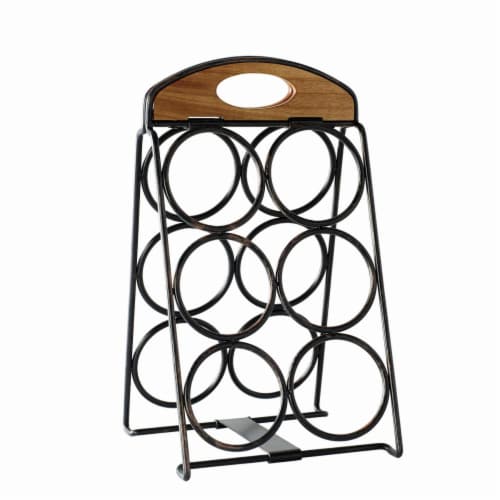 Mikasa Gourmet Basics Foldable 6-Bottle Wine Rack Perspective: front