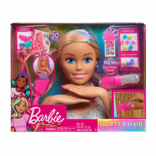 barbie glitter hair deluxe styling head