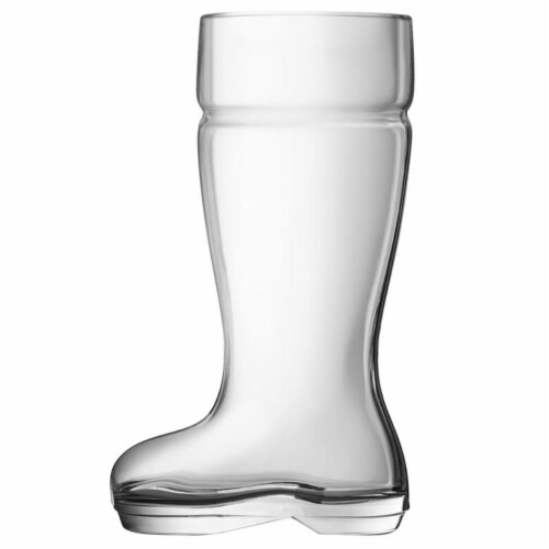 Final Touch 6058260 9.8 in. Boot Beer Glass, Clear Perspective: front