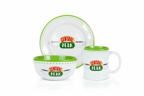 Friends Central Perk Coffee House Dining Set Collection | 3-Piece Dinner Set Perspective: front