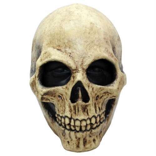 Morris Costumes Bone Skull Latex Mask Costume Perspective: front