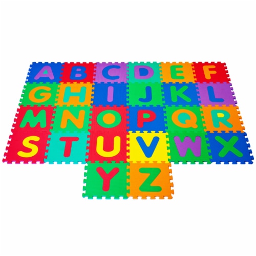 Hey Play Foam Floor Alphabet Puzzle Mat Soft Water Resistant 7X4 Ft Kids 1 unit Foods Co