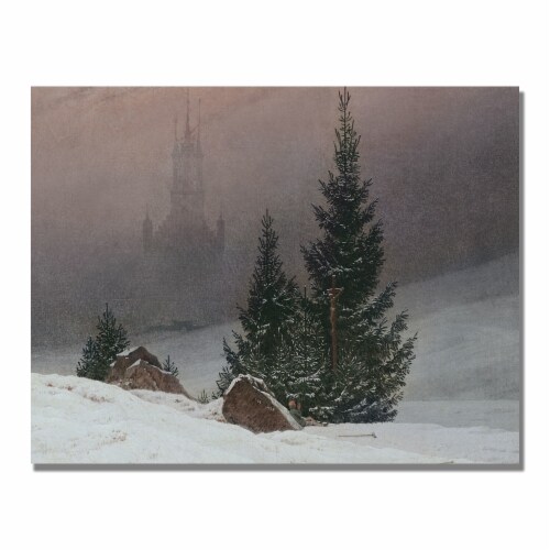 Caspar Friedrich 'Winter Landscape' Canvas Wall Art 35 x 47 Inches Perspective: front