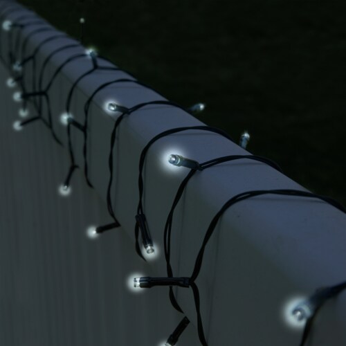 Outdoor Solar LED String Lights - 72 Feet - 200 LED Lights Tree Garden Decor Perspective: front