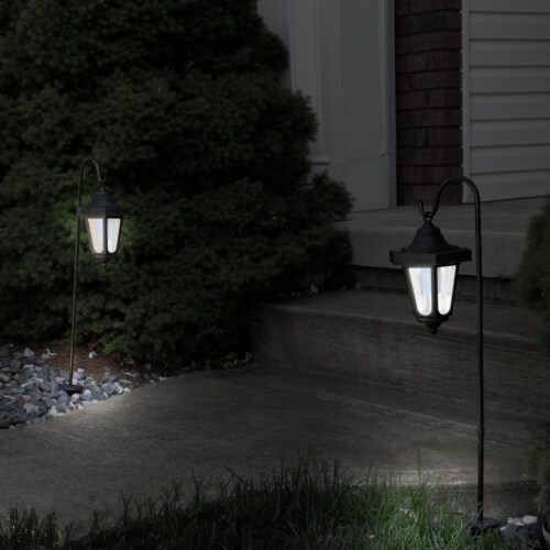 Pure Garden 50 123 Coach Hanging Lanterns LED Outdoor Stake Spot Set of 2 2 Gerbes Super Markets