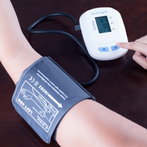 Bluestone Automatic Upper Arm Blood Pressure Monitor with 120 Memory Easy Fill Cuff with One Perspective: front
