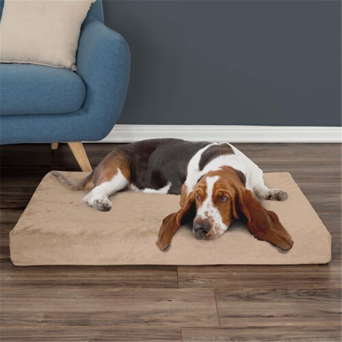 Orthopedic Dog Bed - 2-layer Memory Foam Crate Mat With Machine