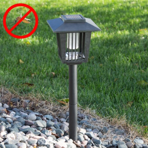 Solar Power UV Mosquito and Bug Zapper LED Light?Black by Pure Garden Solar Power UV Mosquito and Bug Zapper LED Light?Black by Pure Garden