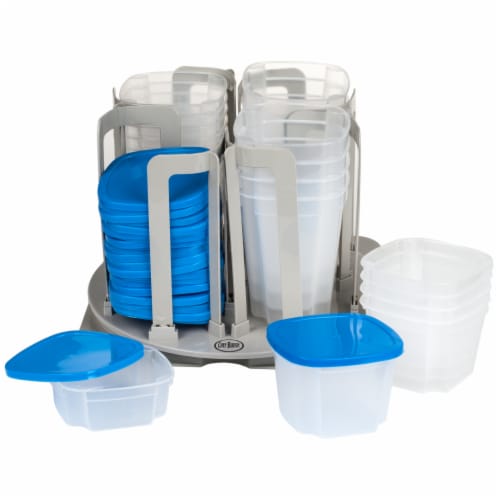49-Piece Chef Buddy Swirl Around BPA-Free Food Storage Containers & Organizer Perspective: front
