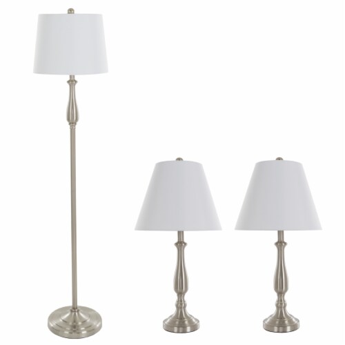 Floor Lamp Classic Silhouette Brushed Steel Metal