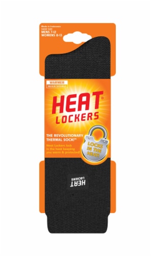 Heat® Lockers Thermal Crew Socks - Black Perspective: front