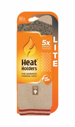 Heat Holders® Men's Lite Rowen Block Twist Crew Sock - Forest Green Perspective: front