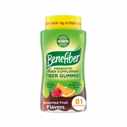 Benefiber Prebiotic Fiber Gummies for Digestive Health Perspective: front