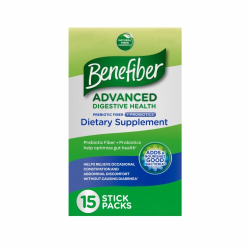 Benefiber Prebiotic Fiber Probiotics Occasional Constipation Relief Supplement Powder Perspective: front