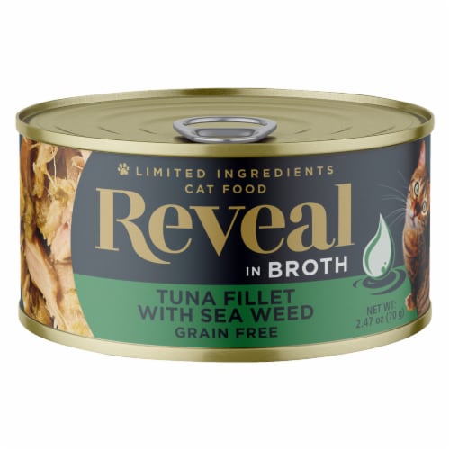 Reveal Tuna Fillet with Seaweed Wet Cat Food Perspective: front