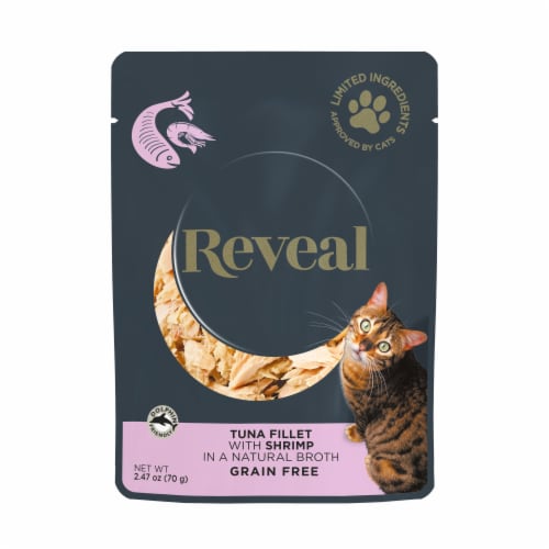 Reveal Grain Free Tuna Fillet with Salmon Cat Food Perspective: front