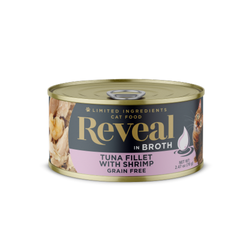 Reveal Grain free Tuna Fillet With Shrimp Wet Cat Food Perspective: front