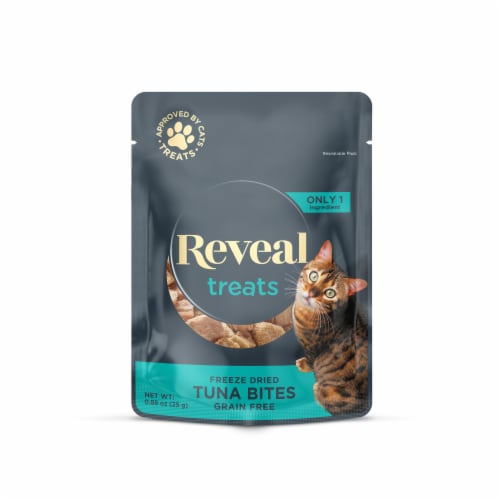 Reveal Natural Cat Treats Freeze Dried Tuna Bites Perspective: front