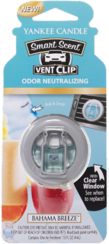 Yankee Candle Smart Scent Odor Neutralizing Bahama Breeze Vent Clip Perspective: front