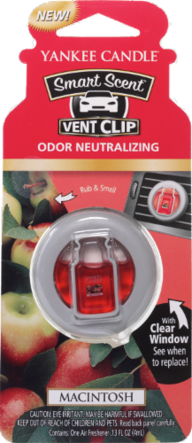 Yankee Candle Smart Scent Odor Neutralizing Macintosh Vent Clip Perspective: front