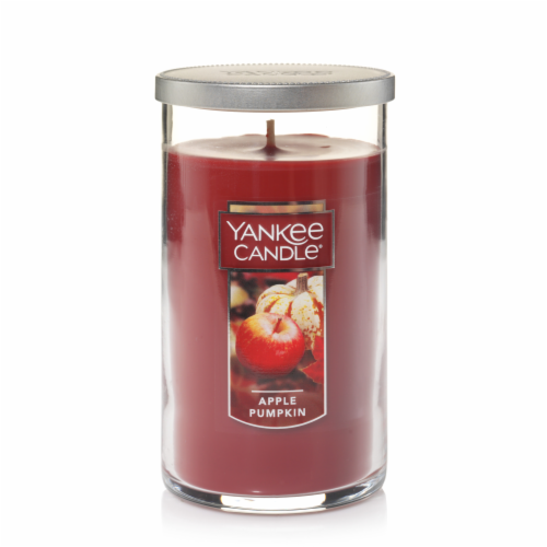 Yankee Candle Pillar Jar Candle - Apple Pumpkin Perspective: front