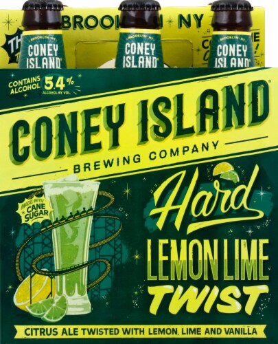 Coney Island Hard Lemon Lime Twist Citrus Ale Perspective: front