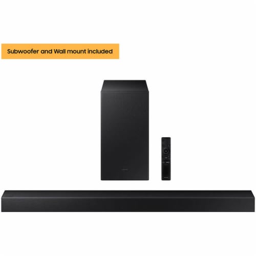 Samsung HW-A550 Black 2.1-Channel Dolby 5.1 Soundbar and Subwoofer Perspective: front