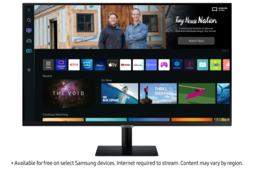 Samsung 27in Smart Streaming Monitor Perspective: front
