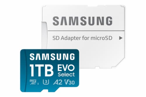 Samsung EVO Select + Adapter MB-ME1T0SA microSDXC Memory Card Perspective: front