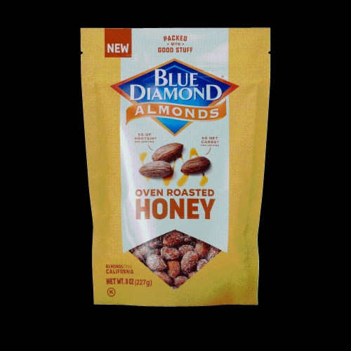 Blue Diamond® Oven Roasted Honey Almonds Perspective: front