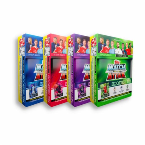 22 Topps Uefa Match Attax Mini Tin- 1 Random Tin! Perspective: front