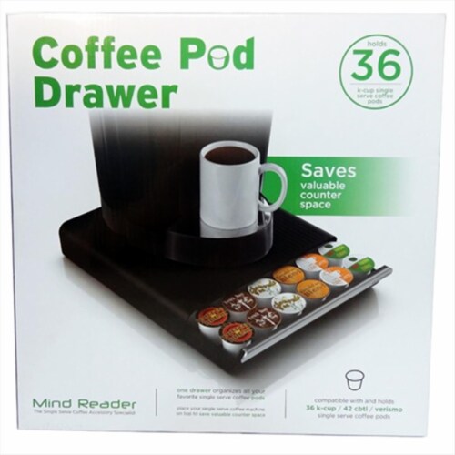 Coffee Pod Drawer, Fits 26 Pods, 14.75 x 13.25 x 2.75, Black Coffee Pod Drawer, Fits 26 Pods, 14.75 x 13.25 x 2.75, Black